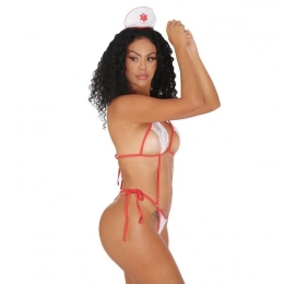 Mini Fantasia Doce Enfermeira Pimenta Sexy