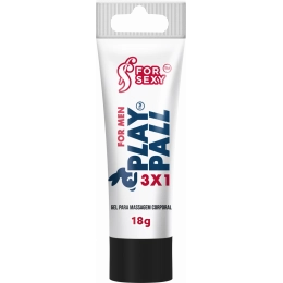 Play Pall 3X1 Gel Masculino Excita Refresca e Prolonga Ereção 18G For Sexy