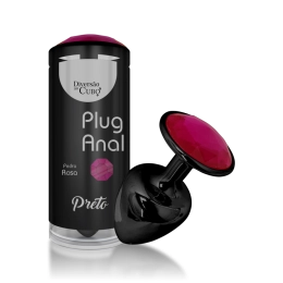 Plug Anal de Abs com Pedra de Cristal Colorida 22 g - Diversão ao Cubo