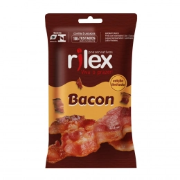 Preservativo Lubrificado com Aroma de Bacon 3 Unidades Rilex