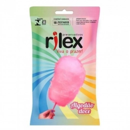 Preservativo Masculino Algodão Doce 3 Unidades Rilex