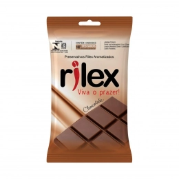 Preservativo Rilex Masculino Chocolate 3 Unid.