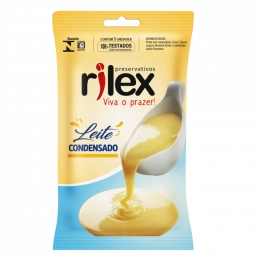 Preservativo Rilex Masculino Leite Condensado 3 Unid.