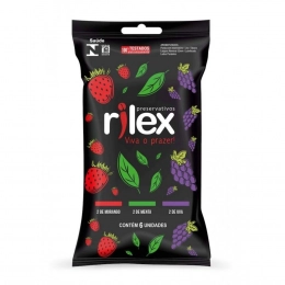 Preservativo Rilex Masculino Mix de Frutas 6 Unid.