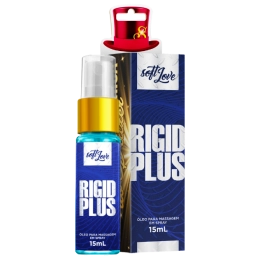 Rigid Plus Óleo para Massagem Excita Esquenta Lubrifica em Spray 15ml Soft Love