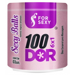 Sexy Balls 100 Dor Dessensibilizante Anal Multifunções com 3 Unidades For Sexy