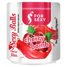 Sexy Balls Cherry Bomb com 3 Unidades For Sexy
