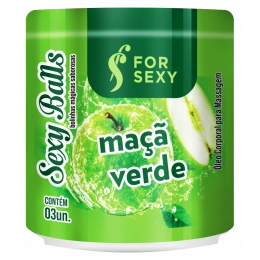 Sexy Balls Maçã Verde com 3 Unidades For Sexy