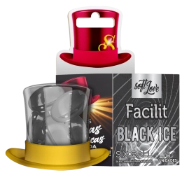 Six Ball Facilit Black Ice Bolinha Explosiva Lubrifica Hidrata Dessensibiliza Esfria Cicatriza Com 6 Unidades Soft Love