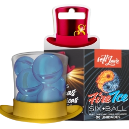 Six Ball Fire Ice Bolinha Explosiva Esquenta Esfria Lubrifica Com 6 Unidades Soft Love