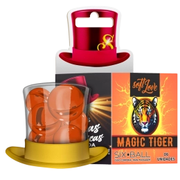 Six Ball Magic Tiger Bolinha Explosiva Esquenta Esfria Vibra Pulsa Com 6 Unidades Soft Love