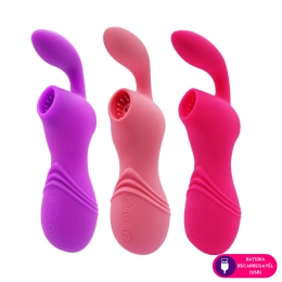 Sugador de Clitoris e Vibrador Recarregável com 12 funções