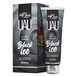 UAU Lubrificante Beijável Delicioso Sabor Black Ice 60ml Soft Love