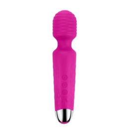 Varinha Mágica Massageador Estimulador Recarregável 12 Modos de Vibrações Pink