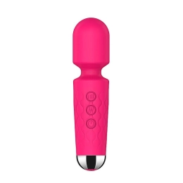 Varinha Mágica Recarregável com 20 Modos de Vibração e 8 Intensidades - Stacy Mini Pink