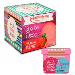 Vela Beijável Algodão Doce Morango 50g La Pimienta