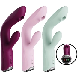 Vibrador de Ponto G e Clitóris com Pulsação e Tela de Led e Recarregável Cor:vinho