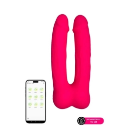 Vibrador Dupla Penetração Controle Via Aplicativo Pink Vibrador Dupla Penetração Controle Via Aplicativo Pink
