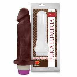 Vibrador Pênis de Borracha 18 x 4,5 cm Negro Sexy Fantasy