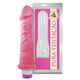 Vibrador Pênis de Borracha Frutado 18 x 4,4 cm Aroma de Tutti Frutti