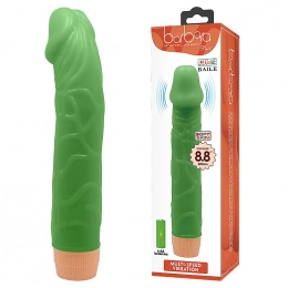 Vibrador Pênis de Borracha Verde 22,5 x 4,5 cm