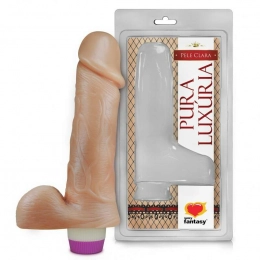 Vibrador Pênis de Borracha com Escroto 18 x 4,4cm 1577CB