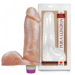 Vibrador Pênis de Borracha com Escroto 20,5 x 4,7 cm 1679CB