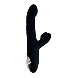 Vibrador Ponto G com Estimulador Clitoriano de Pulsação Preto Vibrador Ponto G com Estimulador Clitoriano de Pulsação Preto