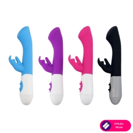 Vibrador Rabbit Ponto G com Duplo Estimulador de Clitóris