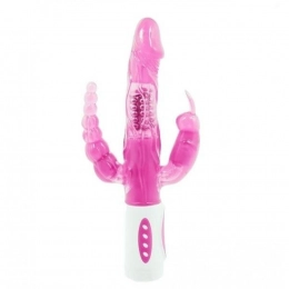 Vibrador Rotativo Triplo Prazer