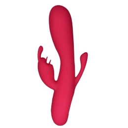 Vibrador Tripla Estimulação Clitóris, Ânus e Vagina Vermelho