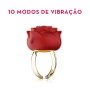 Anel Vibrador em Formato de Rosa com 10 Modos de Vibração
