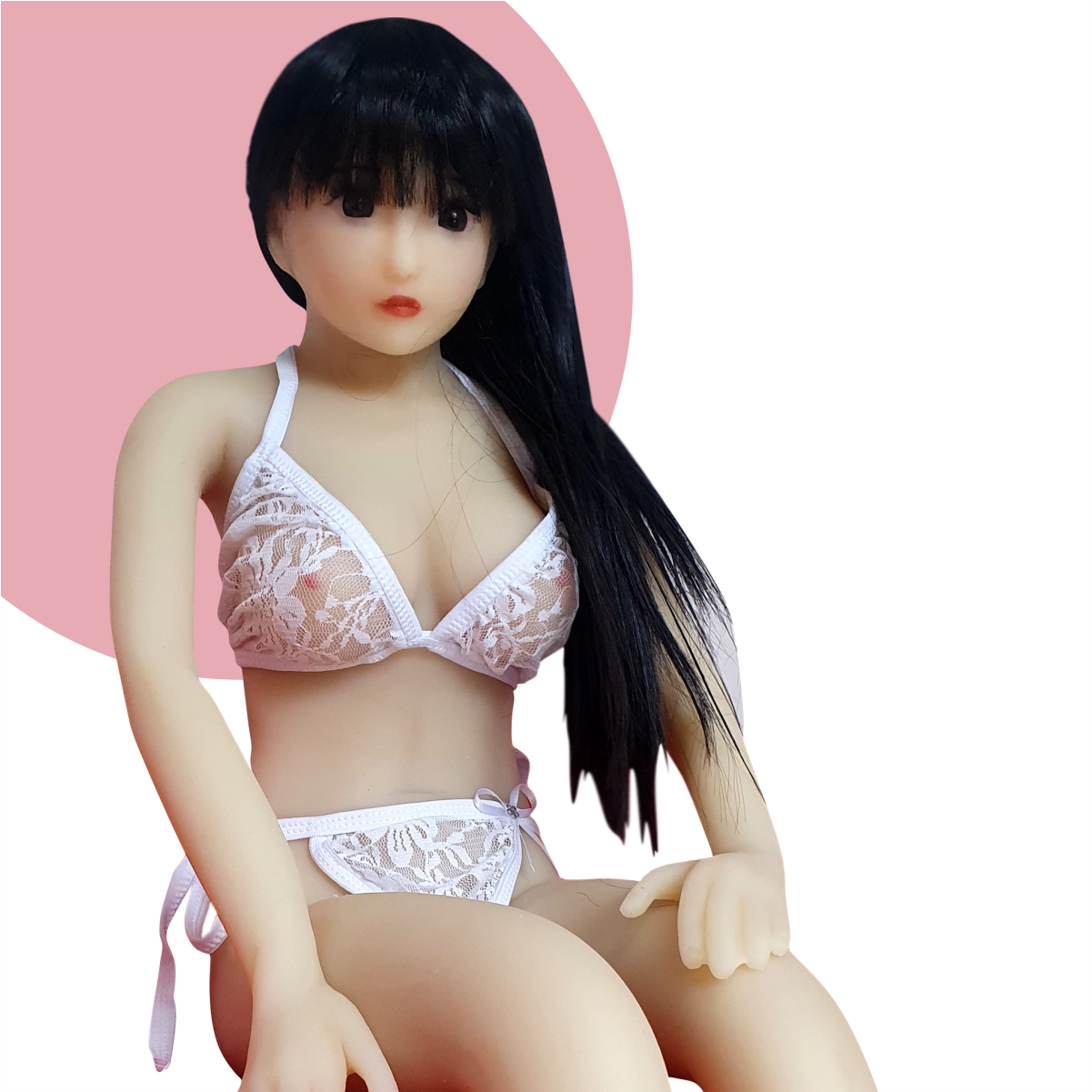 Boneca Realística com Corpo Articulável e Dois Orifícios Penetráveis com Textura Interna (ânus e vagina)