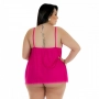 Camisola Dantele Aberta Plus Size