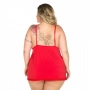 Camisola Dantele Aberta Plus Size