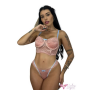 Conjunto Sensual com Alça Ajustável Ladies Lingerie Moda Intima