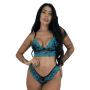 Conjunto Sexy Sem Bojo com Alça Ajustável Ladies Lingerie Moda Intima