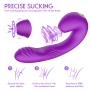 Estimulador 3 em 1 Recarregável (Vibra Pulsa e Suga) com 7 Modos de Vibração e 10 de Pulsação Toque Macio - Importado