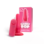 Estimulador Candy Pop Plug com Vibro Bullet 12,5x3,3cm | Vibração Interna | Formato Compacto e Maciço | Sexy Fantasy