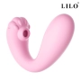 Estimulador de Clitóris com Penetração e Controle Remoto sem Fio Rosa - LILO
