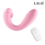 Estimulador de Clitóris com Penetração e Controle Remoto sem Fio Rosa - LILO