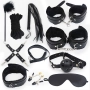 Kit Bandage Completo com 11 Produtos BDSM Cor:Preto