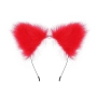 Kit BDSM 4 em 1 com Rabo de Coelho com Tiara Grampos para os seios em Metal e Gargantilha Vermelho