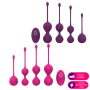 Kit de Pompoarismo com Cápsula Vibratória e Controle Remoto 46g 60g 71g 106g