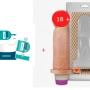 Kit Lubrificante + Penis de Borracha com Vibro Interno 15,3 x 4,5 cm