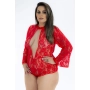 Macaquinho Princesa Plus Size Pimenta Sexy