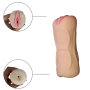 Masturbador Masculino Em Silicone Macio Vagina e Ânus 