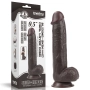 Penis Negro Realístico com Ventosa Simula Sensação Ereto Dupla Camada 18 x 4,4 CM - Lovetoy