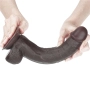 Penis Negro Realístico com Ventosa Simula Sensação Ereto Dupla Camada 18 x 4,4 CM - Lovetoy