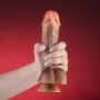 Pênis Real Dick Ultra Realístico Com Escroto e Ventosa 18 X 4,4 cm Sexy Fantasy